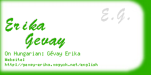 erika gevay business card