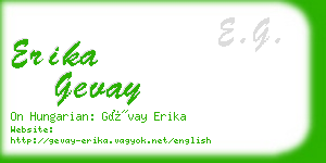 erika gevay business card